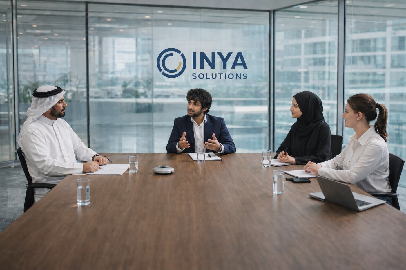 INYA Solutions client meeting in the boardroom